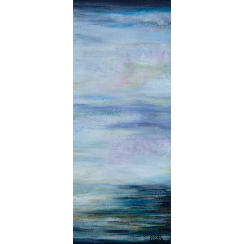 Narrow Waterscape 2 White Modern Wood Framed Art Print by Bilotta, Barbara