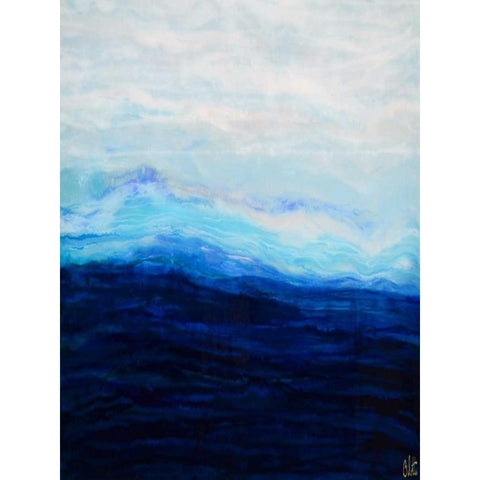 Waterfall IV  Black Modern Wood Framed Art Print by Bilotta, Barbara