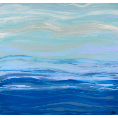 Pure Water Black Modern Wood Framed Art Print with Double Matting by Bilotta, Barbara