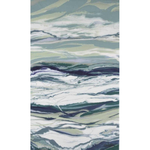 Ocean Blues Black Modern Wood Framed Art Print with Double Matting by Bilotta, Barbara