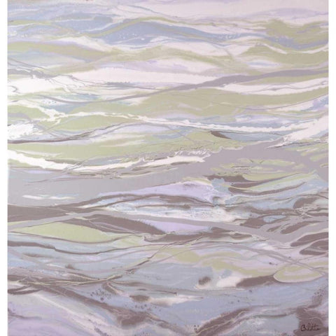 Lavendar Hues Black Modern Wood Framed Art Print with Double Matting by Bilotta, Barbara