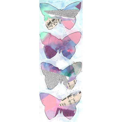 Butterfly Window Panel 1 Black Modern Wood Framed Art Print by Dyer, Beverly