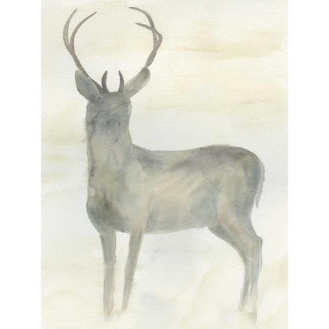 Solo Deer 2 Black Modern Wood Framed Art Print by Dyer, Beverly
