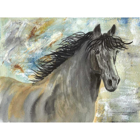 Run Like the Wind White Modern Wood Framed Art Print by Dyer, Beverly