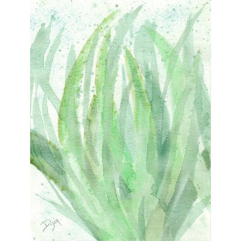 Into Green 1 White Modern Wood Framed Art Print by Dyer, Beverly