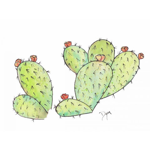 Prickly Black Modern Wood Framed Art Print by Dyer, Beverly