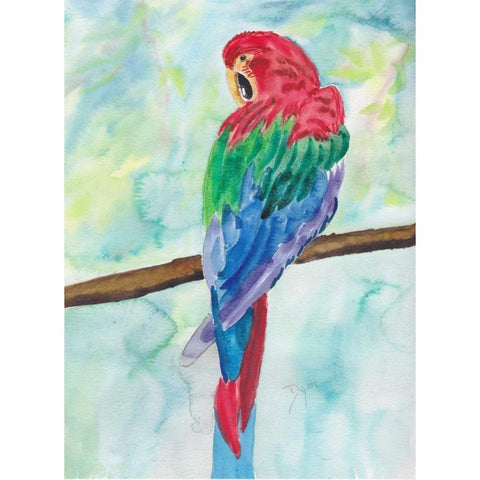 Tropical Perch I Black Modern Wood Framed Art Print by Dyer, Beverly