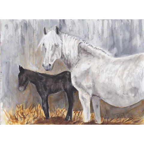 Tender Moment II White Modern Wood Framed Art Print by Dyer, Beverly