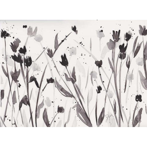 Noir Meadow Black Modern Wood Framed Art Print with Double Matting by Dyer, Beverly