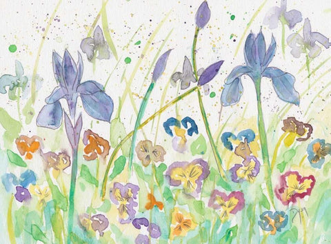 Iris and Company Black Ornate Wood Framed Art Print with Double Matting by Dyer, Beverly