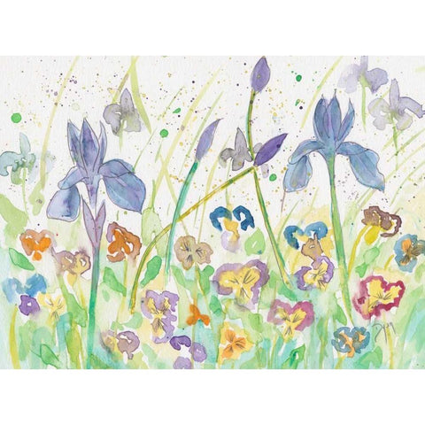 Iris and Company Black Modern Wood Framed Art Print with Double Matting by Dyer, Beverly