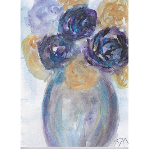 Soft florals 2018 Tranquility White Modern Wood Framed Art Print by Dyer, Beverly