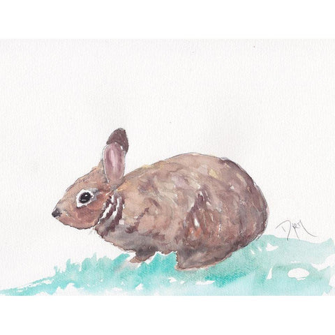 Bunny Gold Ornate Wood Framed Art Print with Double Matting by Dyer, Beverly