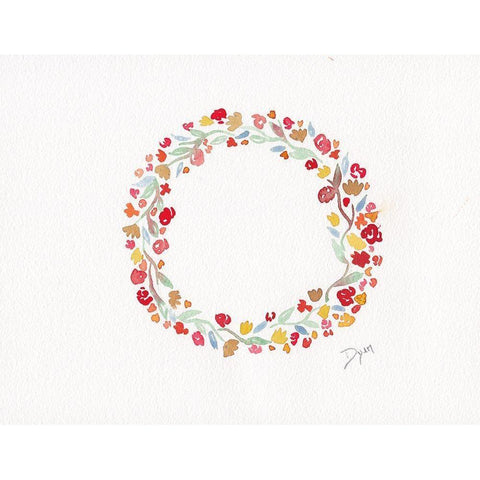 Fall Leaf IV White Modern Wood Framed Art Print by Dyer, Beverly