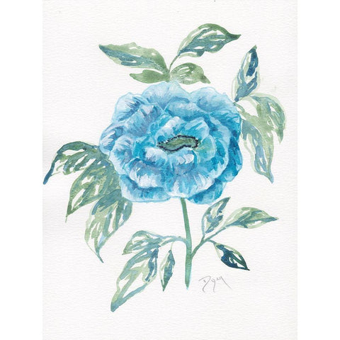 Floral Camilia White Modern Wood Framed Art Print by Dyer, Beverly