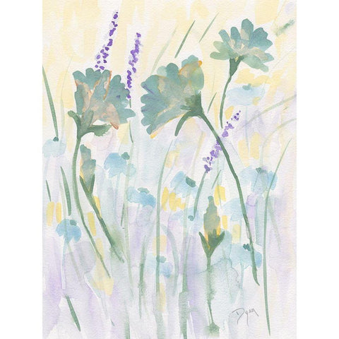 Floral Autumn Glow Gold Ornate Wood Framed Art Print with Double Matting by Dyer, Beverly