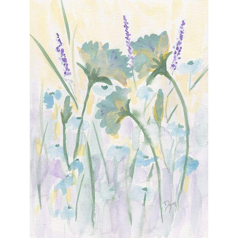 Floral Autumn Glow 2 Gold Ornate Wood Framed Art Print with Double Matting by Dyer, Beverly
