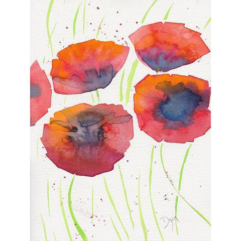 Poppies July 2 Black Modern Wood Framed Art Print by Dyer, Beverly