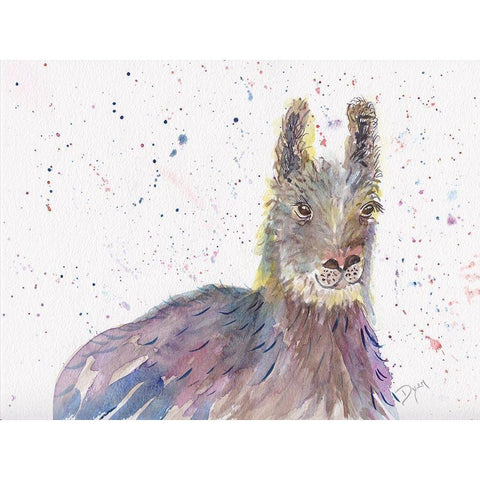 Llama Senor Black Modern Wood Framed Art Print by Dyer, Beverly