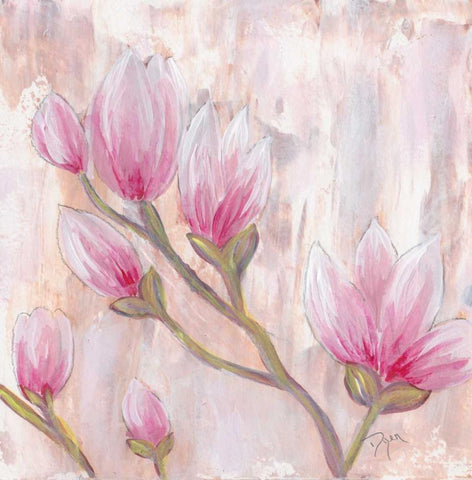 Tulip Tree 2 Black Ornate Wood Framed Art Print with Double Matting by Dyer, Beverly
