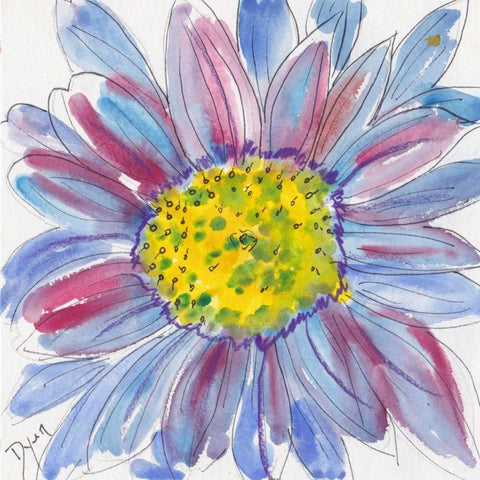 Serene Flower White Modern Wood Framed Art Print by Dyer, Beverly