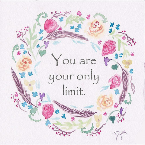 You Are Wreath White Modern Wood Framed Art Print by Dyer, Beverly
