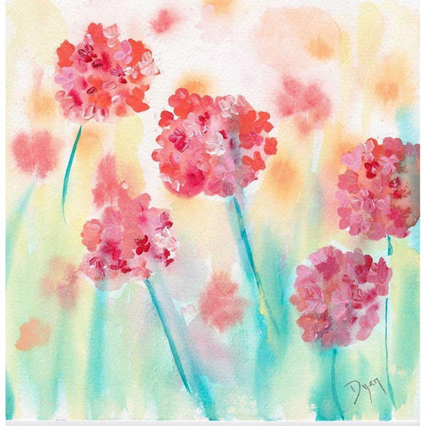 Blushing Meadow II Black Modern Wood Framed Art Print by Dyer, Beverly