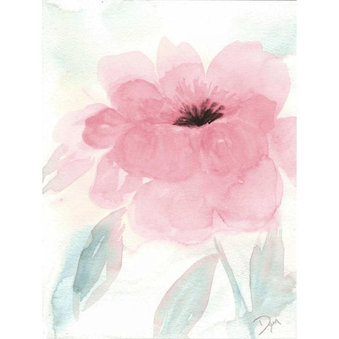 Blush Peony I White Modern Wood Framed Art Print by Dyer, Beverly