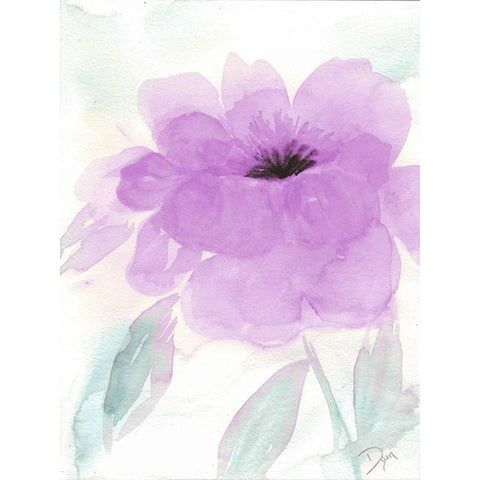 Lilac Peony I Gold Ornate Wood Framed Art Print with Double Matting by Dyer, Beverly