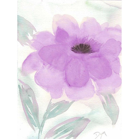 Lilac Peony II Black Modern Wood Framed Art Print by Dyer, Beverly