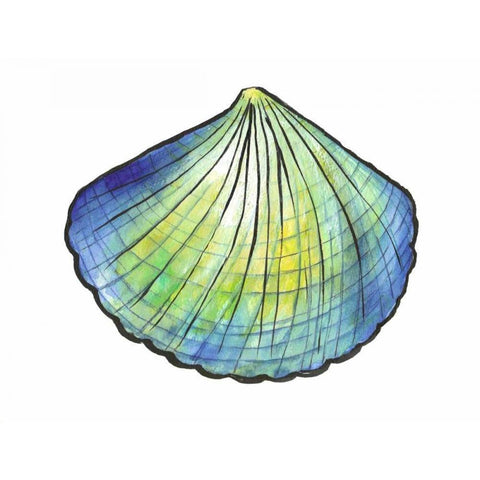 Underwater Shell 1 Gold Ornate Wood Framed Art Print with Double Matting by Dyer, Beverly