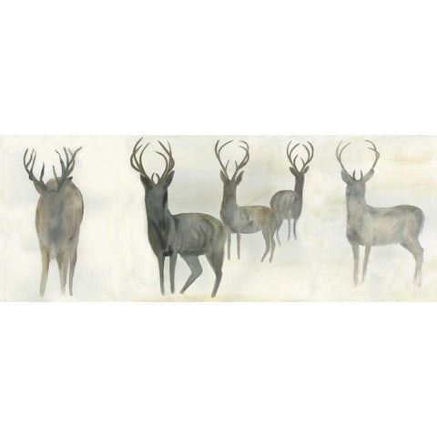 Wild Family White Modern Wood Framed Art Print by Dyer, Beverly