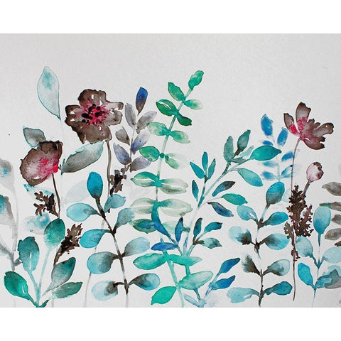 Shrub Life Black Modern Wood Framed Art Print by Boho Hue Studio