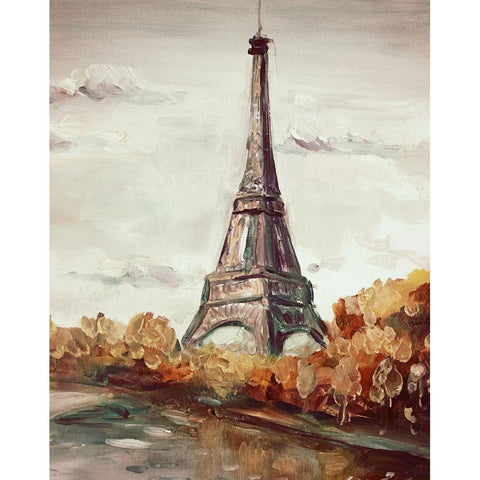 Paris 2 White Modern Wood Framed Art Print by Boho Hue Studio