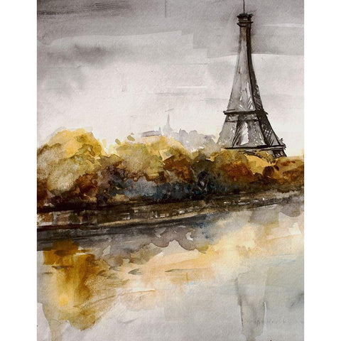 Paris 1 White Modern Wood Framed Art Print by Boho Hue Studio