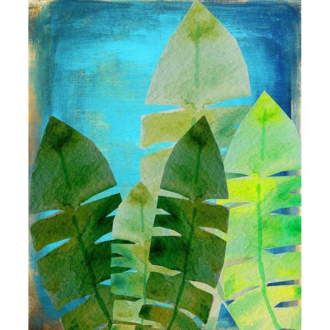 Tropical Palm 2 White Modern Wood Framed Art Print by Boho Hue Studio