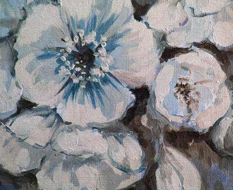 Blossom Bunch 2 Black Ornate Wood Framed Art Print with Double Matting by Boho Hue Studio