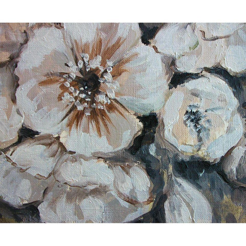 Blossom Bunch 1 Black Modern Wood Framed Art Print by Boho Hue Studio