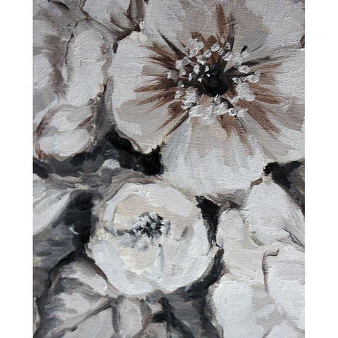 Blossom Bunch 5 Black Modern Wood Framed Art Print by Boho Hue Studio