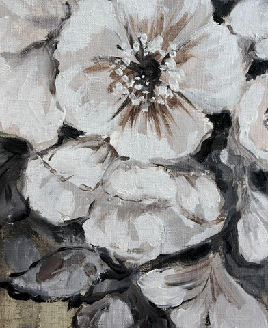 Blossom Bunch 6 White Modern Wood Framed Art Print with Double Matting by Boho Hue Studio