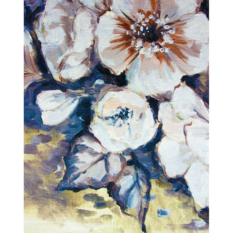 Blossom Bunch 4 White Modern Wood Framed Art Print by Boho Hue Studio