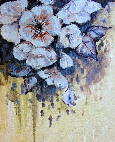 Blossom Bunch 8 Black Ornate Wood Framed Art Print with Double Matting by Boho Hue Studio