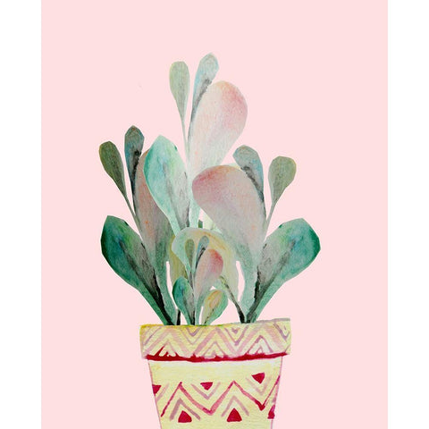 Succulant A2 Black Modern Wood Framed Art Print with Double Matting by Boho Hue Studio