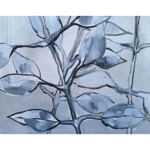 Grey Branches White Modern Wood Framed Art Print by Boho Hue Studio