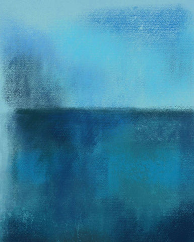 Abstract Ocean 1 White Modern Wood Framed Art Print with Double Matting by Boho Hue Studio