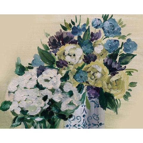 Bouquet1 Black Modern Wood Framed Art Print with Double Matting by Boho Hue Studio