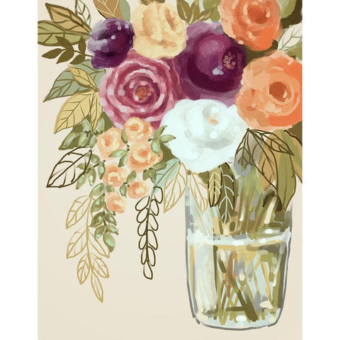 Floral #6 White Modern Wood Framed Art Print by Boho Hue Studio