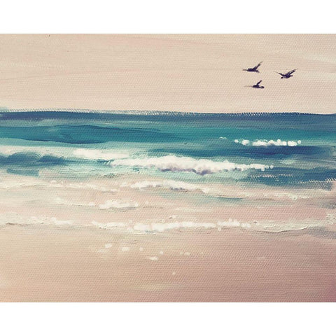Sea 2 White Modern Wood Framed Art Print by Boho Hue Studio