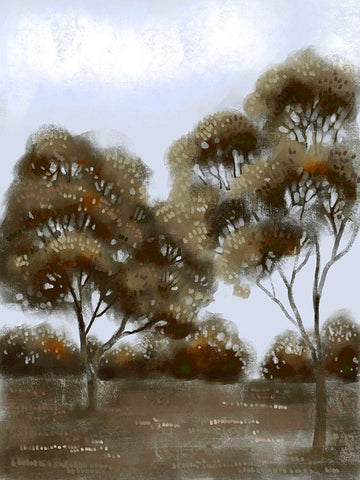 Cloudy Safari 1 White Modern Wood Framed Art Print with Double Matting by Boho Hue Studio