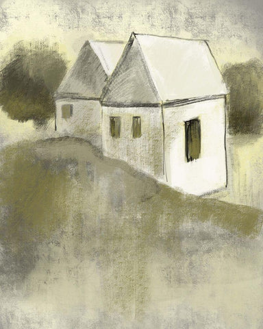arthtone Homes 1 White Modern Wood Framed Art Print with Double Matting by Boho Hue Studio